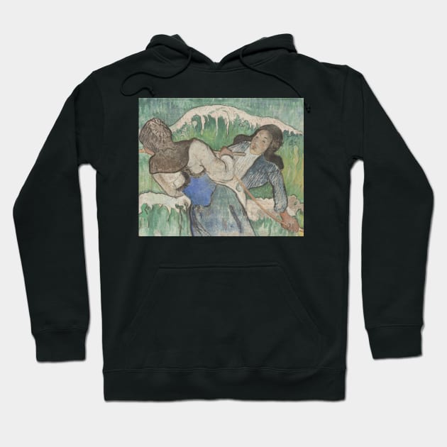 The Seaweed Gatherers by Paul Gauguin Hoodie by Classic Art Stall
